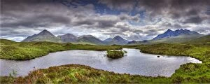 Images Dated 25th June 2013: view to the Cuillins, a dramatic mountain range on the Isle of Skye, Inner Hebrides, Scotland