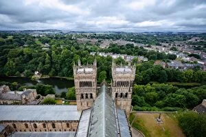 Images Dated 20th July 2013: View of Durham and River Wear From Durham Cathedral, North East England, United Kingdom