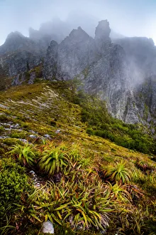 View of Eastern Arthurs Range from Hanging Lake, Southwest Tasmania View of Eastern Arthurs Range from Hanging Lake, Southwest Tasmania