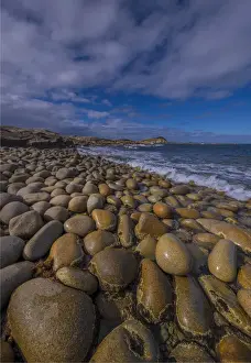 A view of Egg beach on the west coastline of Flinders Island, Bass Strait, Tasmania, Australia