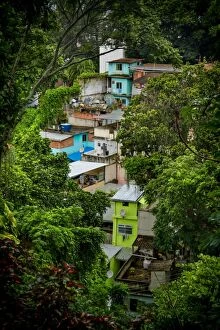 Images Dated 1st March 2016: A View of Favelas Among the Vegetations in Santa Teresa, Rio de Janeiro, Brazil, South America