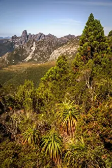 View to Federation Peak in Eastern Arthur Range, Southwest Tasmania
