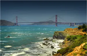 Bridge Man Made Structure Prints: A view of Golden gate Bridge, San Francisco, California