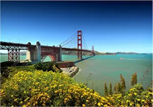 Bridge Man Made Structure Prints: A view of Golden gate Bridge, San Francisco, California