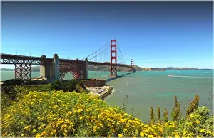 Bridge Man Made Structure Prints: A view of Golden gate Bridge, San Francisco, California