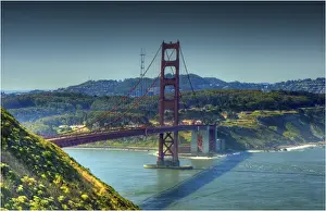 Bridge Man Made Structure Prints: A view of Golden gate Bridge, San Francisco, California