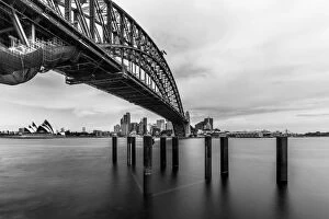 Sydney Harbour Bridge Collection: View of Harbour Bridge & Opera House, Sydney, New South Wales, Australia