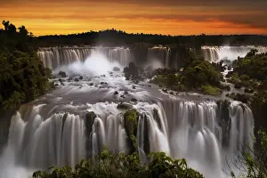 Mother Nature Prints: View Of Iguazu Falls From Brazilian Side, Parana State, South America