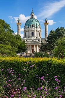 Images Dated 21st August 2016: View of Karlskirche (St. Charless Church), Vienna, Austria