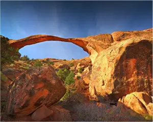 Natural Arch Prints: View to Landscape Arch, in the Arches National Park, Utah