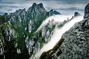 View to mt Mt Hayes from Capella Crags in Western Arthurs Range, Southwest Tasmania