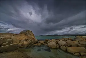A view at north east point on Flinders Island, Bass Strait, Tasmania, Australia