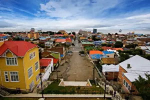 View of Northern Punta Arenas, Magallanes and Antartica Chilena, Chile, South America