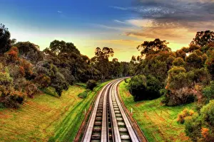 Traffic Prints: View of The O-Bahn Express Bus Runway Track, Adelaide, South Australia