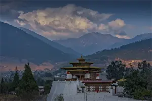 Punakha Valley Prints: A view of the Panukha Dzong, in East central Bhutan