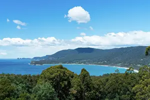 Discover Tasmania's Coastal Charms: View over Pirates Bay, Eaglehawk Neck, Tasmania