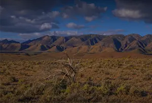 Telecommuting Prints: View to the remote and spectacular mountains of the Flinders Ranges in outback South Australia