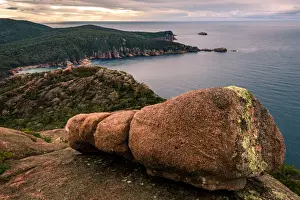View to Sleepy Bay from mt Parsons, Freycinet National Park, Tasmania