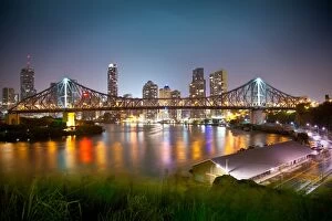 Story Bridge, Kangaroo Point, Brisbane Collection: View of Story Bridge, Brisbane