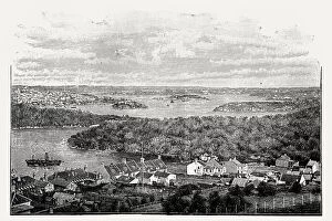 Images Dated 8th January 2020: View of Sydney Harbour, Australia, in the late 19th century