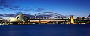 View of Sydney Opera House and Harbour Bridge, Sydney Australia View of Sydney Opera House and Harbour Bridge, Sydney Australia