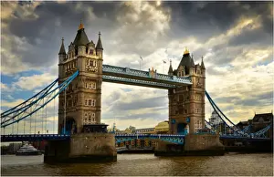 A view to tower Bridge, on the Thames river, London, England