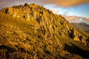 View to West Portal and Eastern Arthurs in Western Arthurs Range, Southwest Tasmania