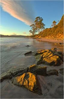 Images Dated 28th March 2011: Views along the pristine coastline of Adventure bay, South Bruny Island, Tasmania