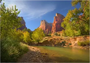 Images Dated 23rd October 2011: Virgin River Zion national Park in south western United States