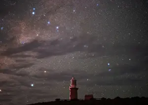 Vlamingh Head Lighthouse under starry sky