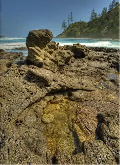 Tidal Pool Prints: Volcanic outcrop Cresswell bay