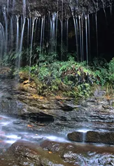 Ted Mead Landscape, Nature And Wildlife Photography Prints: Weeping rock waterfall on Wentworth Creek (long exposure)