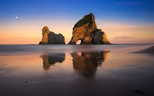 Symmetry Prints: Wharariki beach and cape sunrise