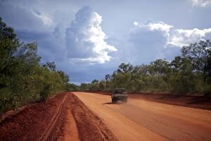 Images Dated 25th April 2014: Four Wheel Drive driving through Australian bush