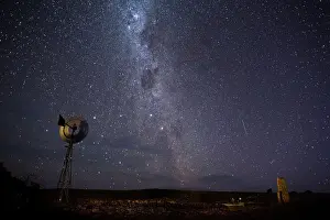 John White Photos Prints: Windmill with The Milky Way