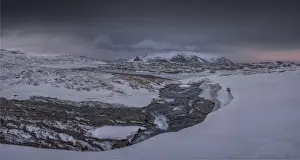 A winter landscape at Grundarfjorour, Iceland