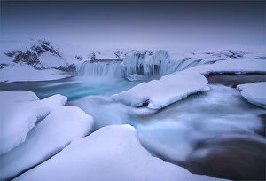 Images Dated 6th February 2016: Winter at Ljosa and Godafoss waterfall in northern Iceland