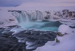 Myvatn Prints: Winter at Ljosa and Godafoss waterfall in northern Iceland