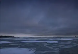 Winter scene on the coastline of the Baltic sea near Ranea, Lapland, Sweden