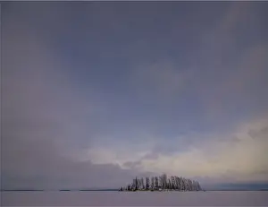Winter scene on the coastline of the Baltic sea near Ranea, Lapland, Sweden