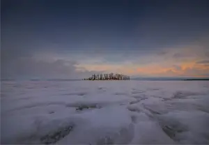Images Dated 29th January 2017: Winter scene on the coastline of the Baltic sea near Ranea, Lapland, Sweden