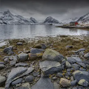 Images Dated 23rd February 2014: Winter scene near Vestvagoy, Lofoten peninsular, Norway