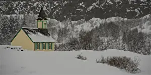 South Central Iceland Prints: A winter scene at Pingvellir, Central Iceland