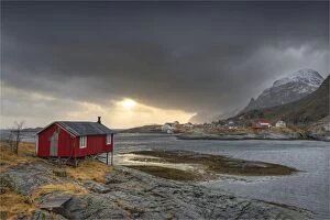 Images Dated 25th February 2014: A winter Scenic, Lofoten Peninsular, Arctic circle, Norway