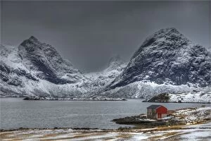 Images Dated 23rd February 2014: A winter Scenic, Lofoten Peninsular, Arctic circle, Norway
