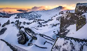 Winter sunset at the highest Australian Mountain