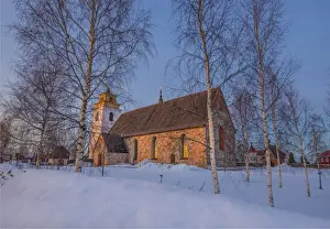 World Heritage listed and historic timbered village of old Lulea, Lapland, Sweden